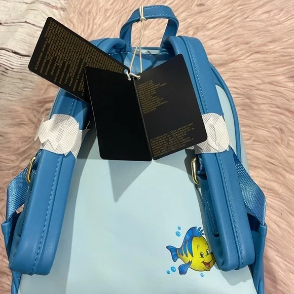 NWT Loungefly Little Mermaid Disney Stained Glass Mini Backpack - Picture 9 of 12